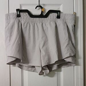 Avia gray cross training running workout shorts elastic waist Sz XXL (20) NWOT
